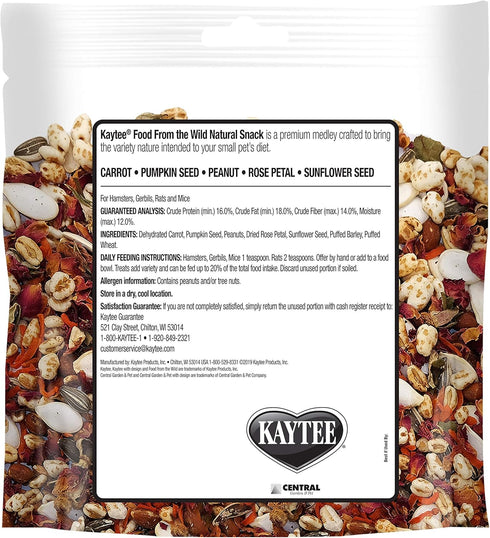 Kaytee Food from The Wild Natural Snack for Pet Hamsters, Gerbils, Rats, and Mice, 2 Ounces