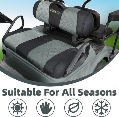 Golf Cart Seat Covers for EZGO TXT and RXV, Breathable Washable Sandwich Mesh Air Spacer, Renew Your Cart