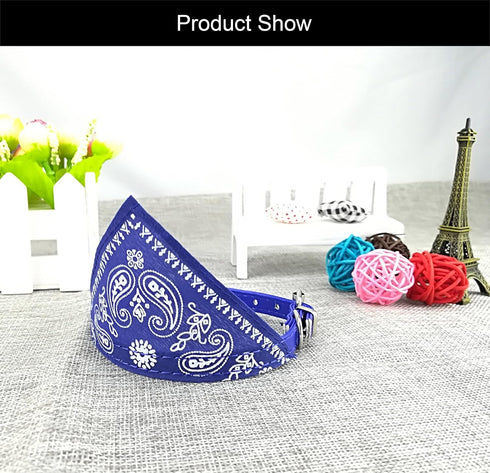 Deep Blue Fashion Dog Bandana Collar with Puppy Bandana for Medium Dogs