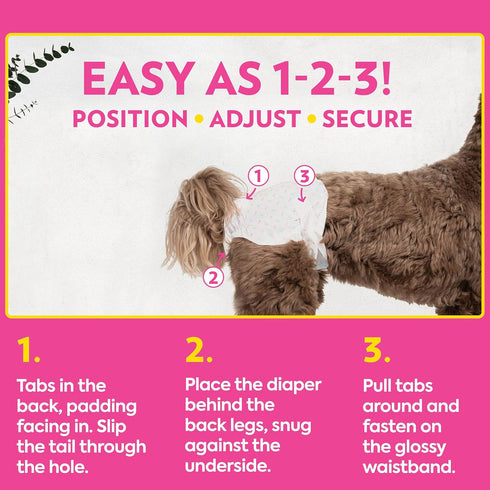 18- 25 96ct) Out! PetCare Disposable Dog Diapers Female, Potty Training, Dog Diapers, Female Doggie in Heat, Puppy