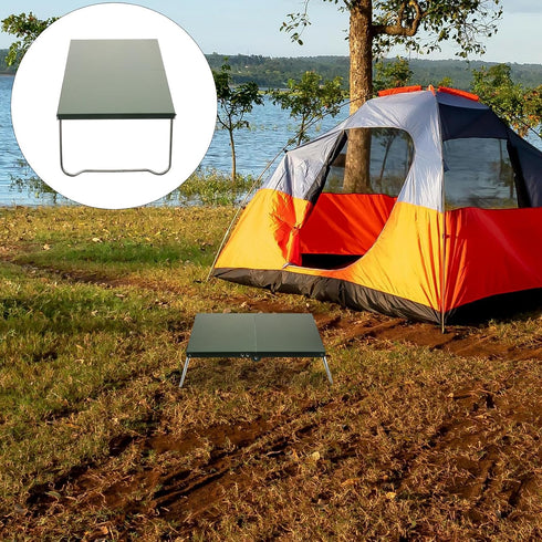 VICASKY Foldable Camping Table Portable Aluminum Alloy Picnic Side Table Stainless Steel Heat-Resistant Surface Outdoor