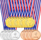 Pllieay Winner Medals - Gold, Silver, and Bronze Medals for Party Decoration and Awards