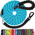 Long Dog Leash 40 FT - Heavy Duty Rope Leashes for Training with Swivel Lockable Hook and Reflective Threads for Dogs