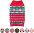 Blueberry Pet Christmas Designer Dog Sweater, Back Length 14", Pack of 1 Clothes for Dogs