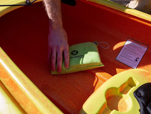 1 Perception Kayaks Sponge | Kayaking Water Absorbing Sponge | Absorbs up to Liter, Yellow, One Size
