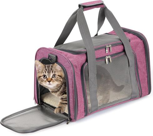 Mr. Pen Pet Carrier, Pink Soft Cat and Dog Travel Carrier Bag for Pets
