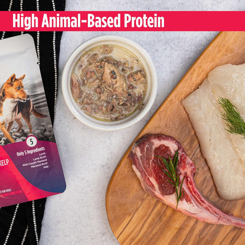 2.8 (Pack 24) Nulo Freestyle Lamb, Mackerel, & Kelp in Broth Real Meat Dog Food Topper, Ounce