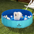 Swimming 48" 12") SLOOSH Foldable Dog Kiddie Pool - Portable Hard Plastic Doggie Pool, Anti-Slip Collapsible Pets Bath