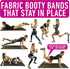 Resistance Bands for Working Out with Guide, 4 Booty Bands for Women Men, Fabric Elastic Exercise Bands