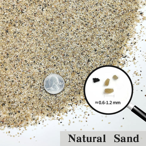 5 lbs Aquarium Sand, 0.6-1.2 mm Substrate for Freshwater Fish Tank, Decorative Gravel for Plants, Fire Pits, Crafts