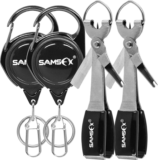 SAMSFX Fishing Knot Tying Tool, Multifunctional Fly Fishing Nippers for Quickly Tying Fishing Knots