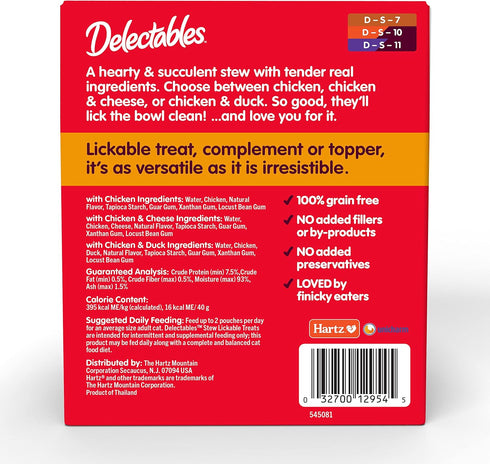 Delectables Non-Seafood Stew Lickable Wet Cat Treats, Variety Pack, 1.4 Ounce (Pack of 12)