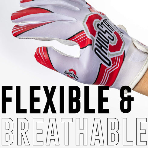 Franklin Sports Youth NCAA Football Receiver Gloves - Kids Receiver Gloves with Team Logos