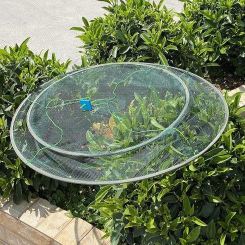 Compact Foldable Crab Fishing Net & Basket for Minnows, Crawfish, and Shrimp