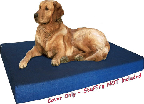 Dogbed4less DIY Durable Blue Denim Pet Bed Cover, Waterproof Internal Case for 41"X27"X4" Large Dog Bed