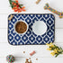 Bone Dry Ultra Absorbent Pet Mat, Machine Washable, 12x18, Nautical Blue/Off-White Lattice