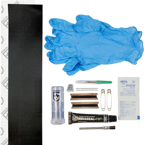 GEAR AID Aquaseal FD Repair Kit, Black, 7" x 10" for Jeep, Convertible Tops, Fabric Covers