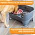The Niner Slow Feed Bowl: Raised Peaks to Slow Down Pets Eating, Fits Elevated Feeders, Holds up to 2 Cups (Pink)