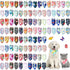 Sweetude 100 Pcs Dog Bandanas Bulk Floral Pattern Triangle Scarf Adjustable Washable