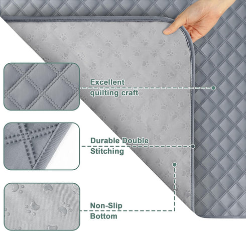 Eterish 72'' 72'' 1 Pack, Reusable Washable Pee Pads for Dogs Extra Large x Absorbent Pet Puppy Dog Training Pads