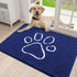 smiry Dog Door Mat for Muddy Paws, Absorbent Dirt Trapper Non-Slip Washable Mat, Quick Dry Chenille, Mud Mat for Dogs,