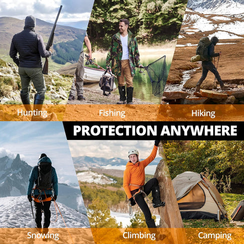 Waterproof Leg Gaiters - Lightweight Adjustable Boot Gaiters for Hiking, Hunting, Climbing