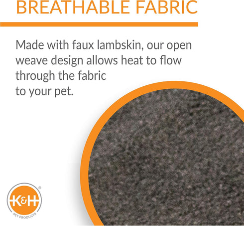 K&H Pet Products Extreme Weather Kitty Pad, Small, Gray Fleece, 18.5 X 12.5in