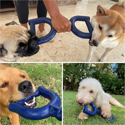 SuperChewy Tough Tug Pull Toy, Strong Natural Rubber for Interactive Tug-of-War for Medium & Large Breeds
