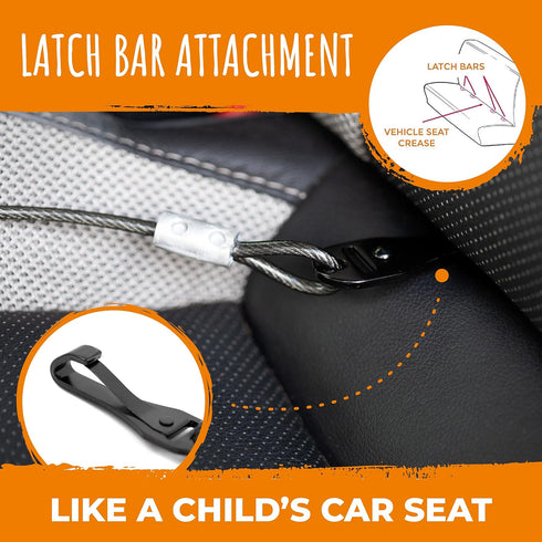 Mighty Paw Dog Seat Belt Vehicle - Chew-Proof Dog Belt with Aviation Aluminum Carabiner for Teething Puppies