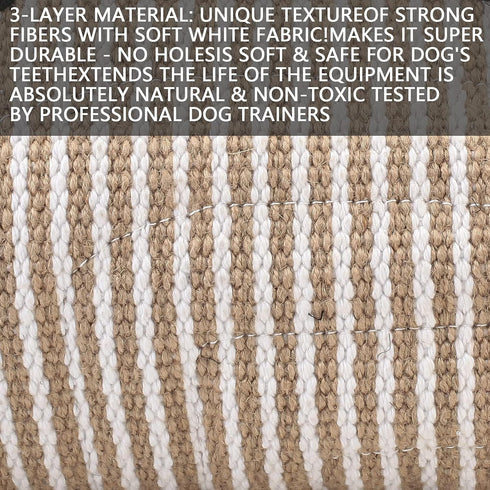 Morezi Dog Bite Sleeve Training, Strong Jute Equipment for Large Dogs, Safe Padded Tugging Toy for Arm