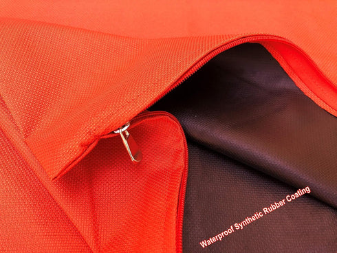 DIY Pet Bed Pillow Duvet, Waterproof Cover for Dog or Cat in Medium 37"X29" Vibrant Tangerine Tango Color