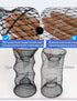 10m Hlotmeky Crab Trap Minnow Trap Fishing Bait Traps with Hand Rope, Folded Lobster Crawfish Fishing Net Trap
