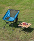 iClimb Ultralight Compact Camping Folding Beach Chair with Anti-Sinking Large Feet and Back Support Webbing (Blue