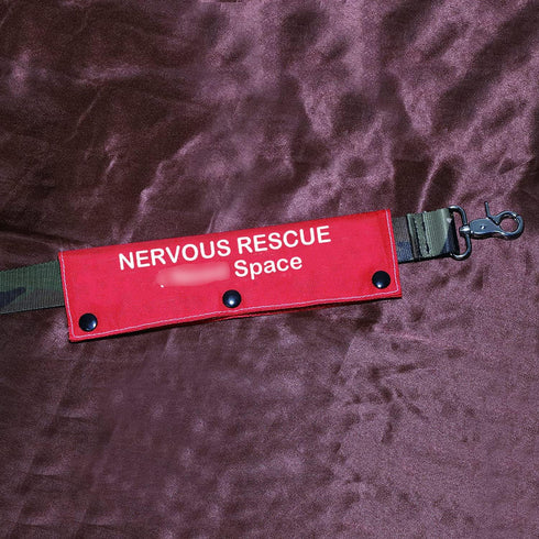 Funny Dog Leash Sleeve - Nervous Rescue Space Dog Leash Wrap with Hanging ID Patch Tag