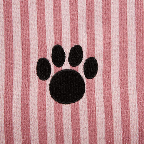 Bone Dry X-Large Pet Grooming Microfiber Towel, Striped Collection, 41x23.5", Rose