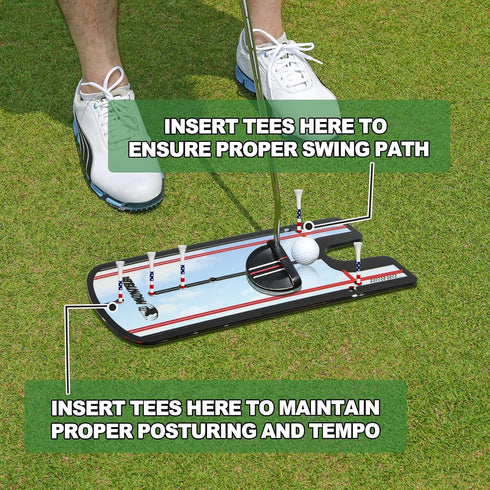 Montela Golf Putting Mirror, Portable Training Aid for Golf, Alignment Mirror Practice Trainer for Beginners