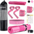 Premium Barbell Pad Set for Hip Thrusts, Squat Pad with 2 Gym Ankle Straps, Hip Resistance Bands, Carry Bag