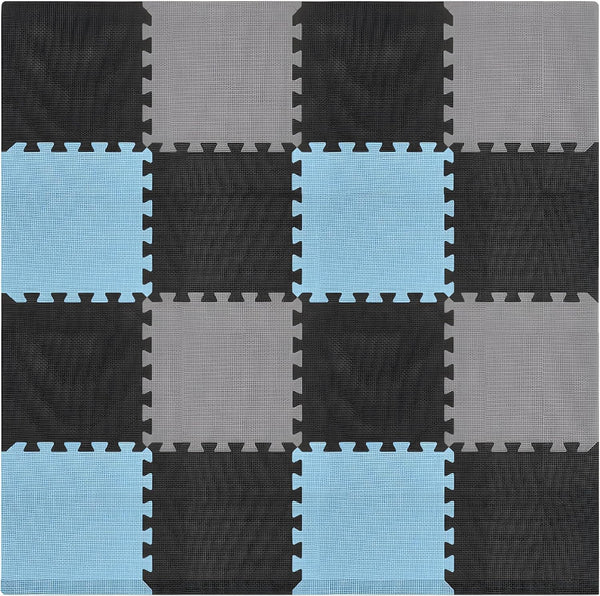 We Sell Mats 3/8" Thick Multipurpose EVA Foam Exercise Floor Mat, 12"x12"
