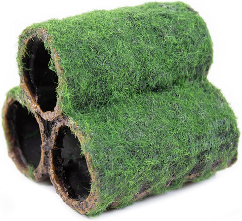 PENN-PLAX Deco-Replicas Hide-Away Pipes Aquarium Decoration – Realistic Appearance for Freshwater & Saltwater Fish Tanks