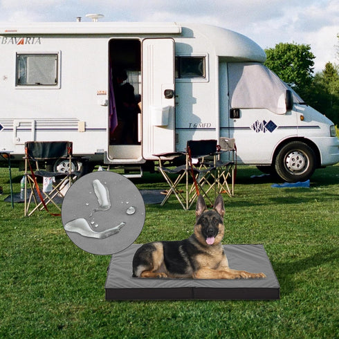 Outdoor Dog Beds for Large Dogs, Waterproof Portable Bed with Washable Cover, Foldable Cooling Orthopedic Bed, 35inch