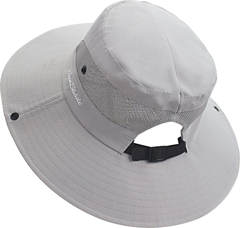Women's Ponytail Sun Hat Muryobao UV Protection Foldable Mesh Wide Brim Beach Fishing Hat