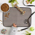 12x18, Bone Dry Machine Washable, Ultra Absorbent Pet Mat, Brown Stripe