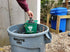7-14 Small Hanging Wastebasket for Dog Poop in Green (Holds Bags)