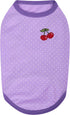 Blueberry Pet Soft & Comfy Spring Hope Floral Cotton Blend Dog T Shirts Tank Top, Pack of 2, Back Length 14", Clothes