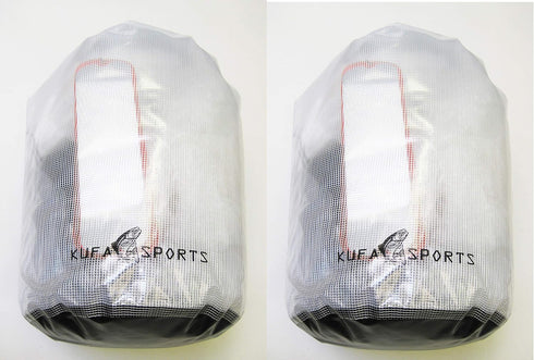 KUFA Roll Top Dry Bag, 2-Pack, Size: ø11.5"x19", Color: Clear