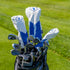 IZZO Golf Premium Headcovers in White/Blue