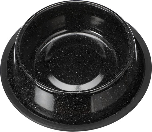 Neater Pet Brands Outdoor Camping Style Pet Bowl, 32 oz, Enamel Ware Blue Black Granite Colors