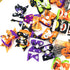 50Pcs Halloween Small Dogs Hair Bows, Puppy Hair Bow Ties with Pumpkin Skull Bat Ghost for Pet Grooming