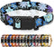 Floral Puppy Collar for Boys Girls, Adjustable Soft Pet Collar for Small Medium Large Dogs (Purple Floral, XL)