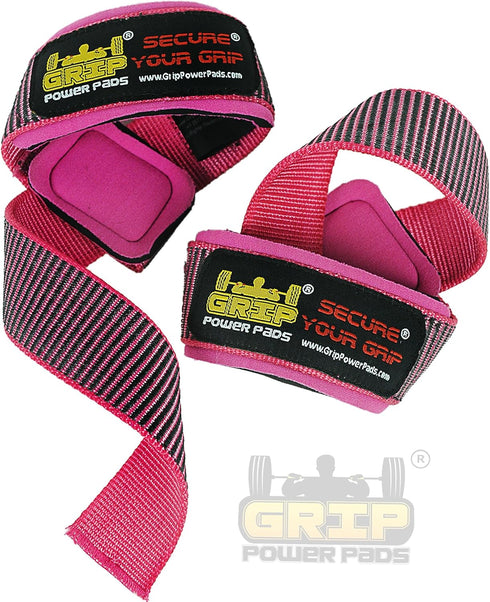 Heavy Duty Lifting Straps, Neoprene Padded, 1 Pair Wrist Wraps with Rubber Grip Support